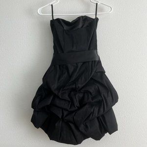 Jessica McClintock Black Strapless Cocktail / Prom Dress (Size 4)